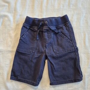 Hanna Andersson boys navy size 110 or 5 soft waist jean shorts VGUC
